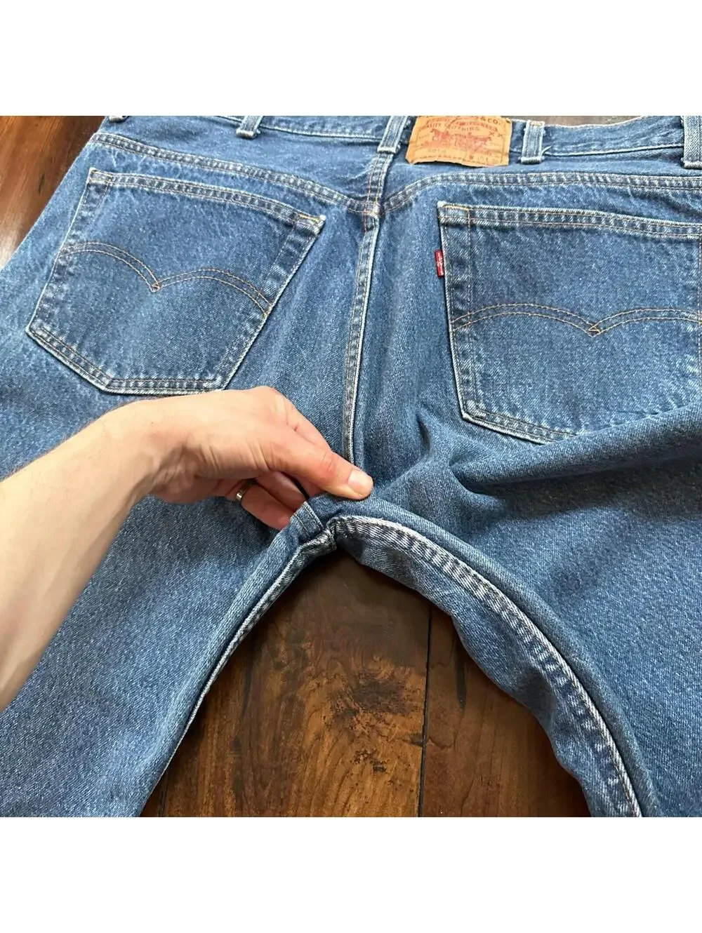 VTG 90s Levis 501 Button Fly 40x36 USA Tag Jeans Straight Wash Blue XX Act 36x32